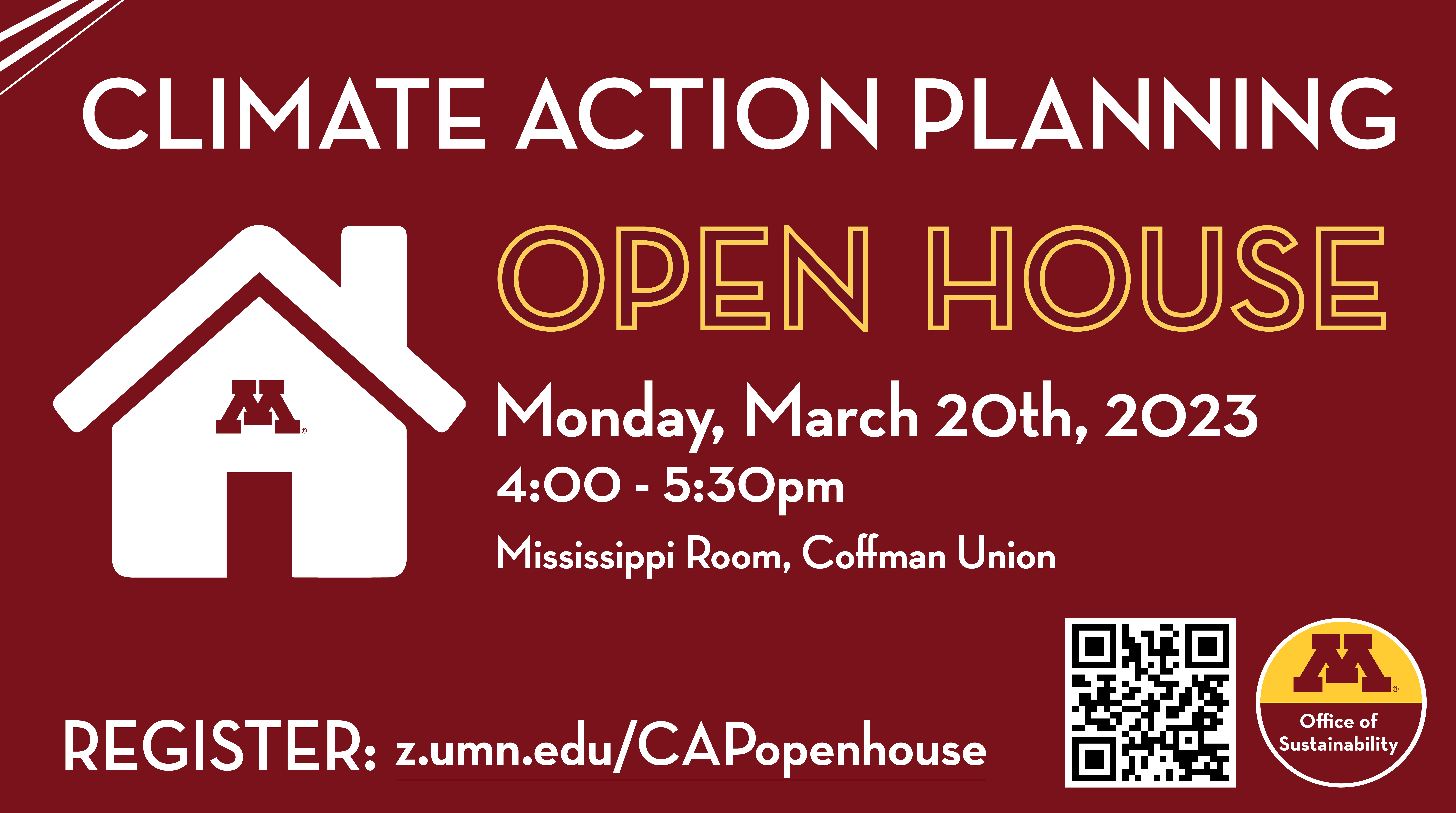 Climate Action Planning Open House Monday, March 20th, 2023