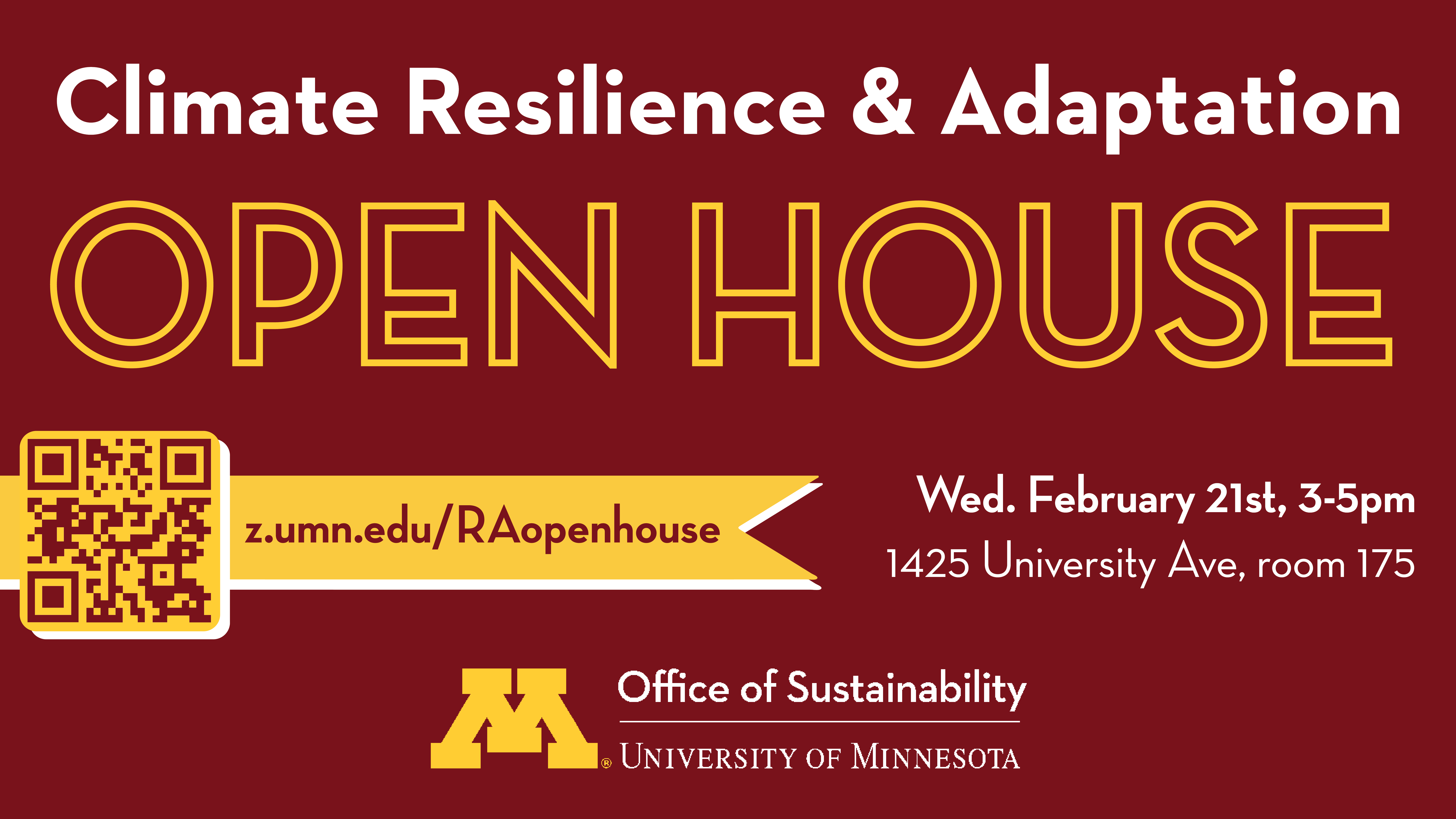 Resilience and Adaptation Open House promo banner